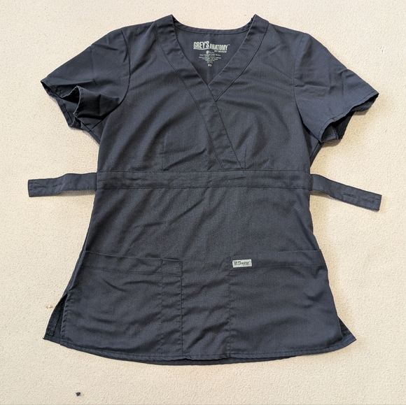 Lot of 3 Grey's Anatomy Scrub Tops Size XS V-Neck Gray/Blue - Picture 5 of 10